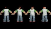 TattoXtreme con el estilo 2D de Gorillaz de colaboración de Fortnite CON EXPRESIONES FACIALES EN BOCA Y CEJAS con y sin Gafas Brazos adaptados a Texturas de Personajes Gta 5
